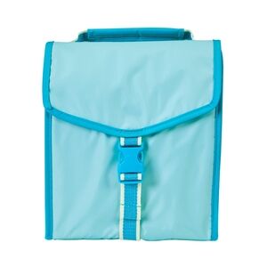 Fold-Over Lunch Bag (Neon Blue Colorblock)